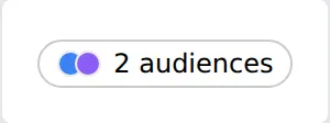 The audience pill on a section — here restricted to two audiences