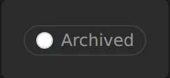 Archived status pill